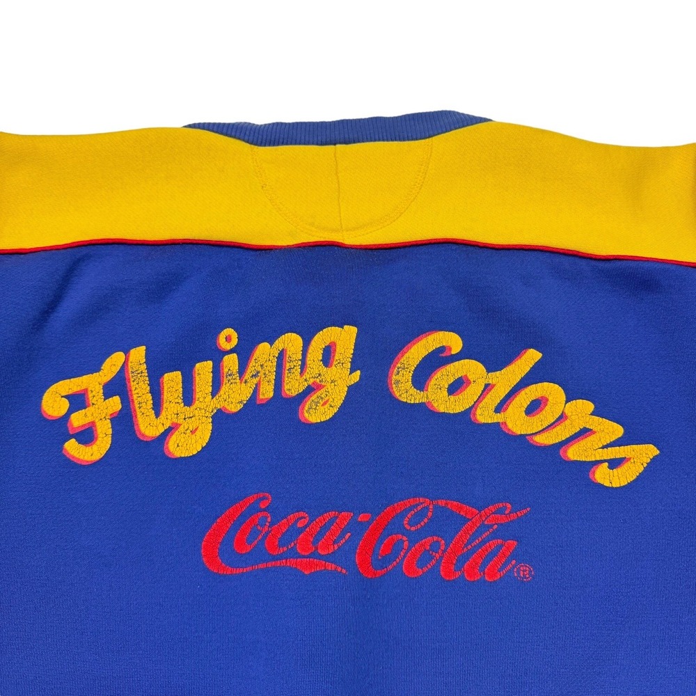 Vintage 1985 Coca Cola Flying Colors Sweatshirt Jacket size Men's Medium? - Picture 13 of 16